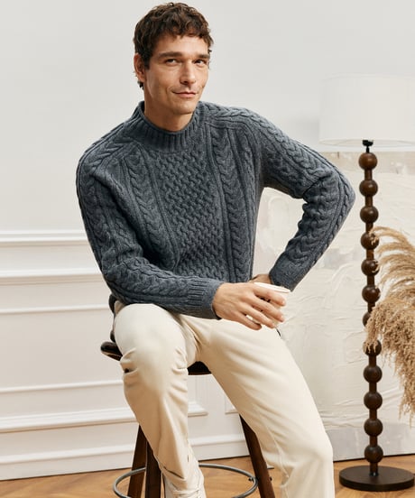 half turtleneck sweater in wool　SH2687