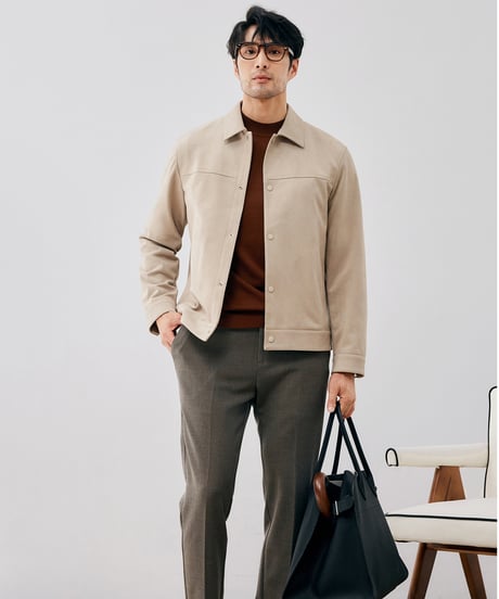 stretch suede jacket /3color　SH2676