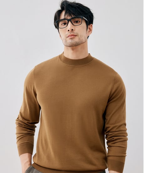 half turtleneck sweater wool 100% /7color　SH2675