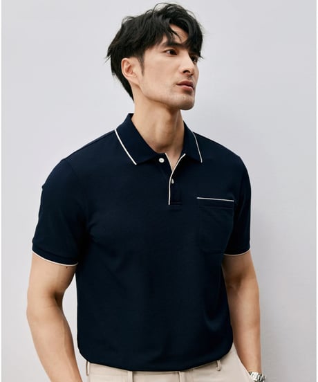 mulberry silk polo shirt /2color　SH2473
