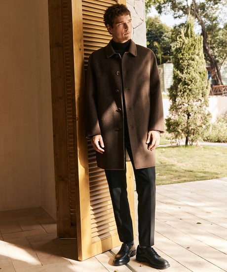 camel hair wool cashmere lapel coat　SH2559