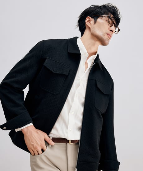 jacquard denim jacket  /2color　SH2682