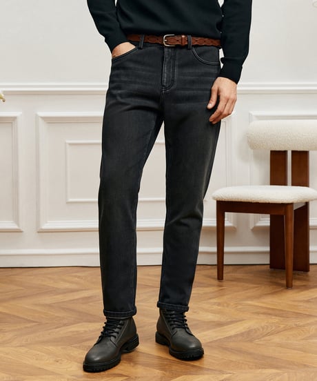 stretch cotton jeans down bottoms　SH2563