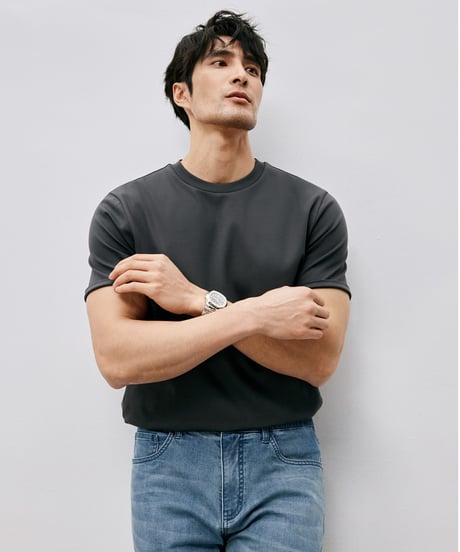 modal cotton round neck t-shirt /4color　SH2498