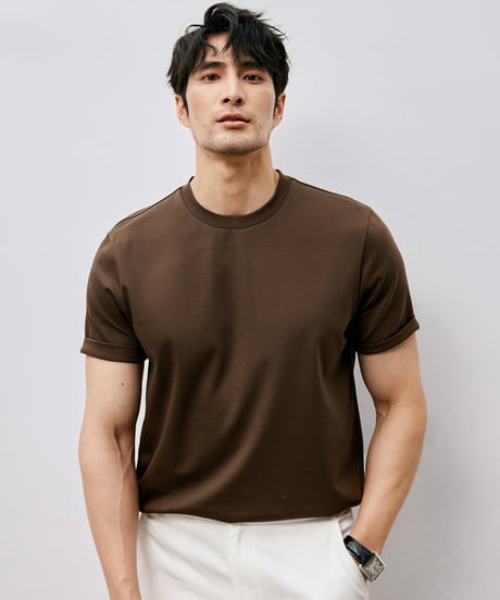 modal cotton round neck t-shirt /4color　SH2498