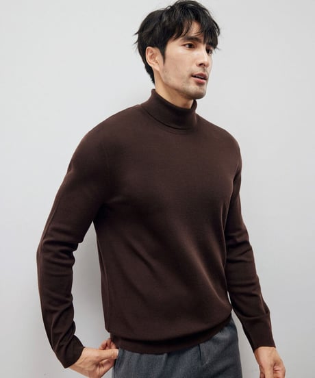 wool turtleneck sweater /4color　SH2213