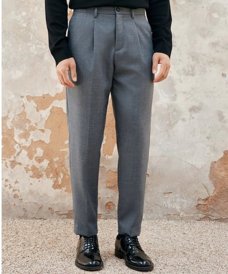 wool one-pleat casual pants /2color　SH2395