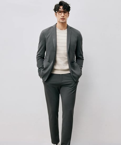 stretch elastic waist pants /2color　SH2496