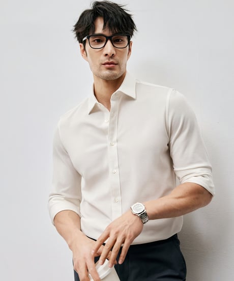 mulberry silk formal shirt /2color　SH2459