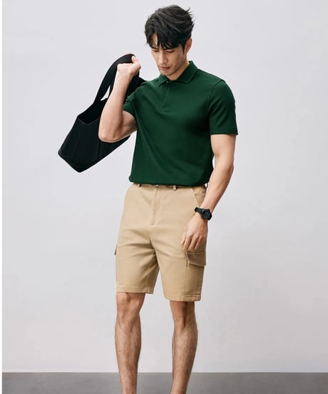supima cotton lapel t-shirt /3color　SH2486