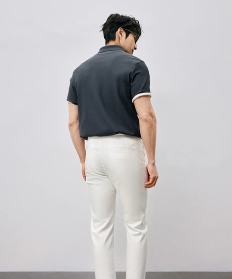 cotton piqué slim shirt /2color　SH2488