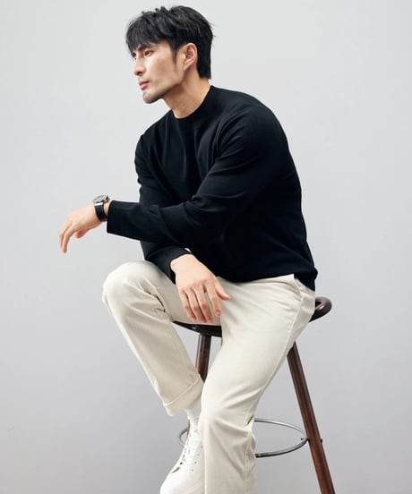 wool high neck sweater /4color　SH2258