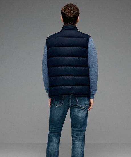 down jacket vest wool white goose /2color　SH2621