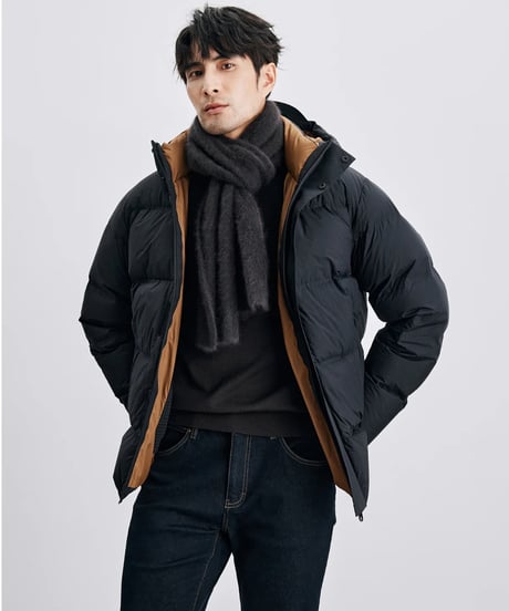 white duck short down jacket /2color　SH2411