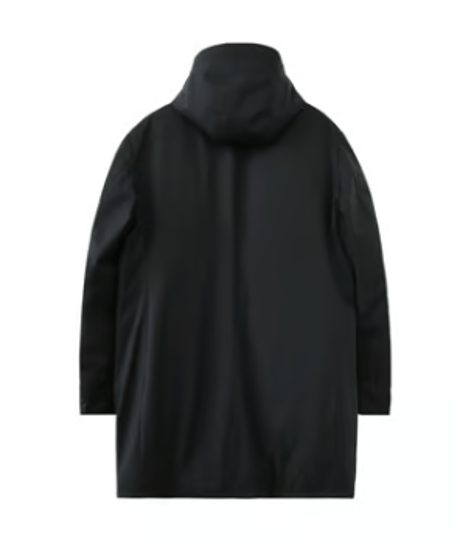white goose down jacket medium hood /2color　SH2569