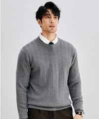 crew neck sweater wool /2color　SH2640
