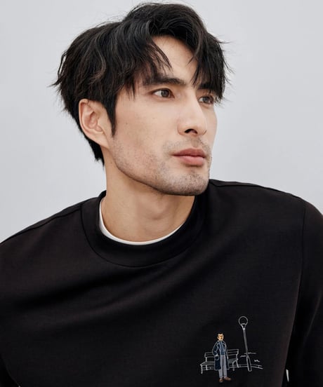 modal cotton round neck shirt /3color　SH2315