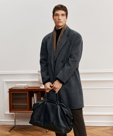 wool coat in mulberry silk /2color　SH2602