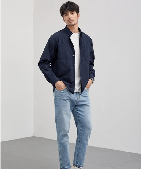 jacquard seersucker shirt　SH2469