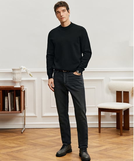 stretch cotton jeans down bottoms　SH2563