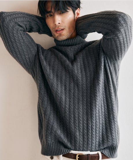 sweater turtleneck cashmere shirt /2color　SH2683
