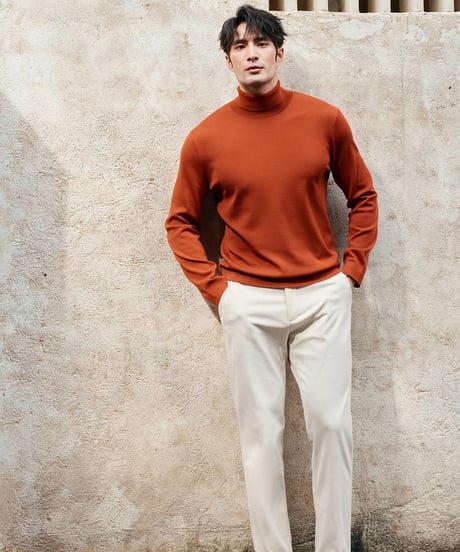 merino wool turtleneck sweater /4color　SH2386