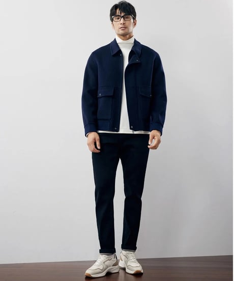 short jacket lapel wool /3color　SH2243