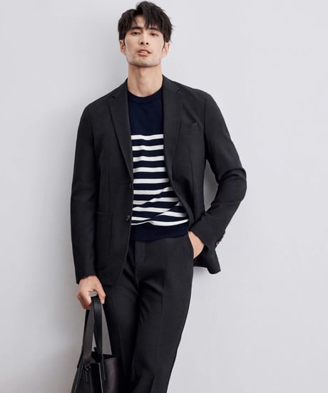 striped round neck sweater /2color　SH2294