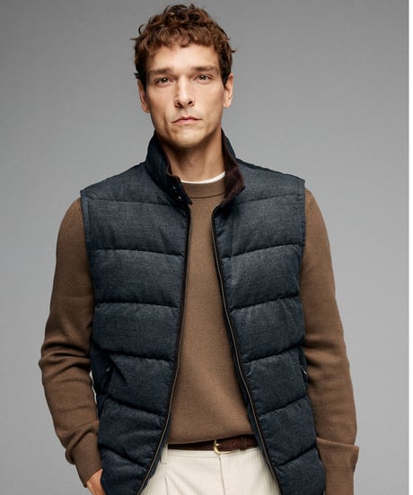 round neck sweater in wool /4color　SH2649