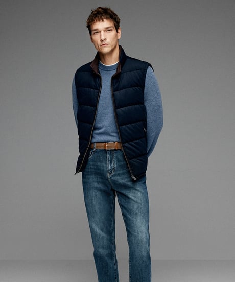 down jacket vest wool white goose /2color　SH2621