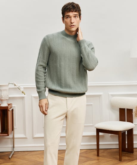 sweater half turtleneck cashmere wool　SH2699