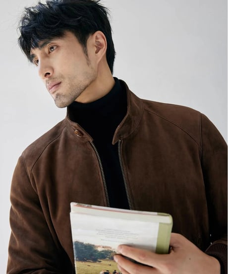 Harrington jacket sheepskin leather /2color　SH2254