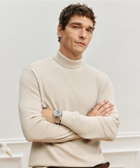 sweater turtleneck cardigan wool thick /5color　SH2572