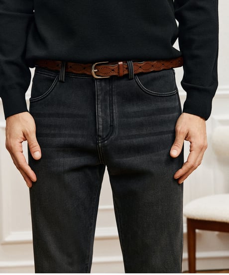 stretch cotton jeans down bottoms　SH2563