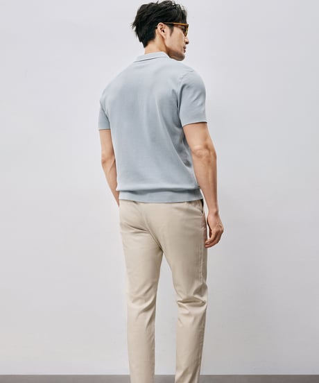 cotton knit polo shirt /2color　SH2534