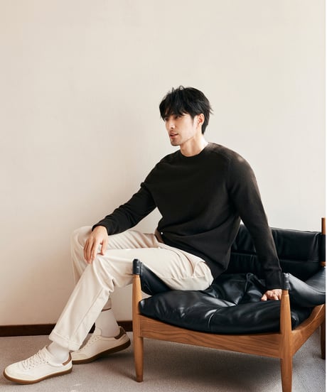 round neck sweater wool 100% /2color　SH2625
