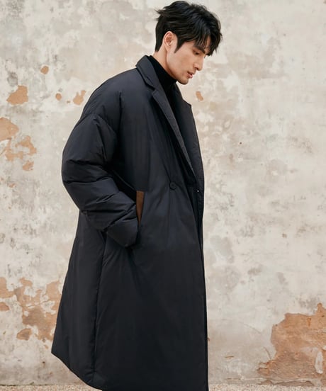 white goose long down jacket　SH2409