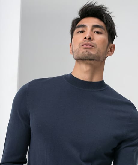 high neck sweater wool 100% /4color　SH2424
