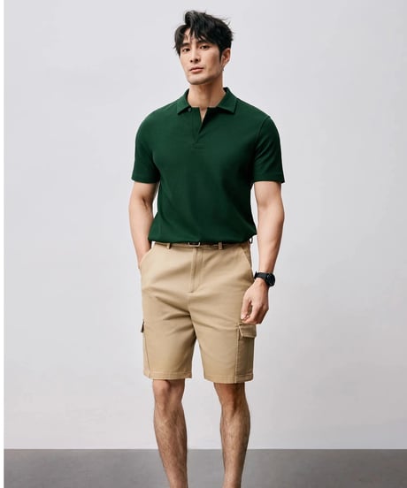 supima cotton lapel t-shirt /3color　SH2486