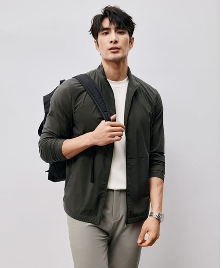 stand collar uv jacket /2color　SH2505