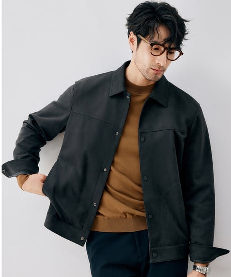 stretch suede jacket /3color　SH2676