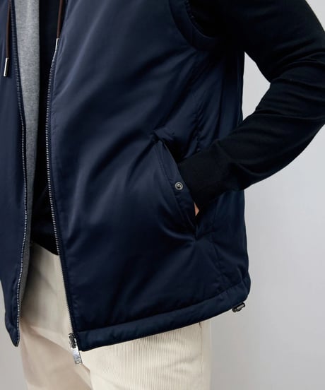 reversible stand collar vest jacket /3color　SH2261