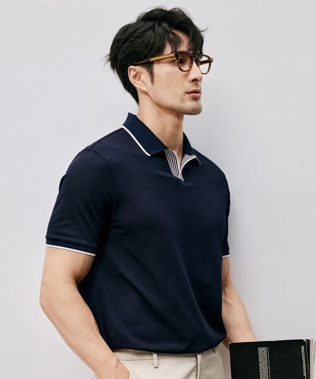 mulberry silk cotton piqué t-shirt /2color　SH2536