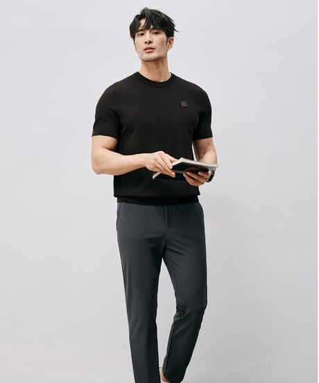 cotton jacquard t-shirt /2color　SH2546
