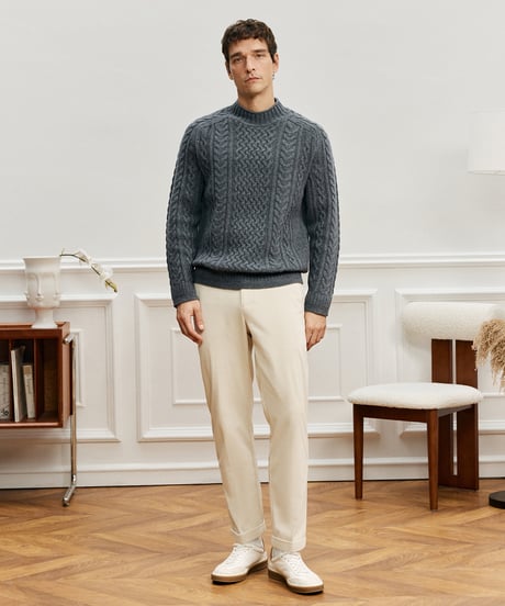 half turtleneck sweater in wool　SH2687