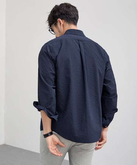jacquard seersucker shirt　SH2469