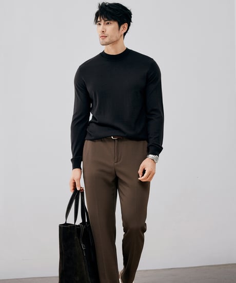 half turtleneck sweater wool 100% /7color　SH2675