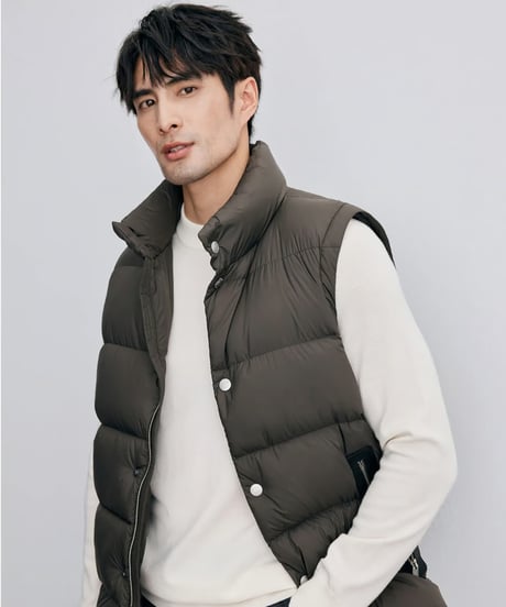 white goose down vest jacket /2color　SH2336