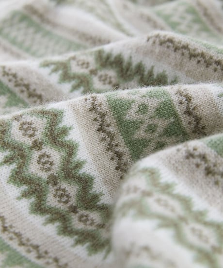 fair isle jacquard cashmere wool sweater　SH2342