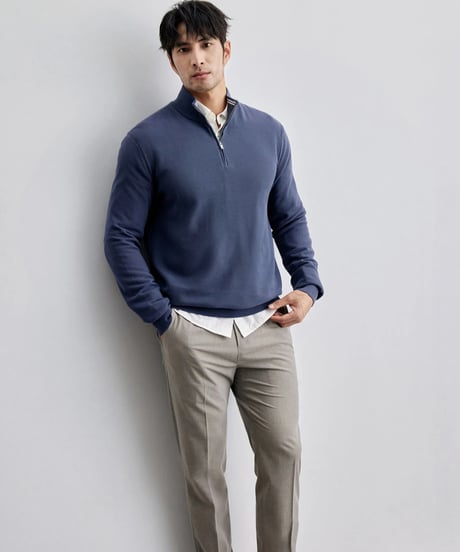 half zip sweater /2color　SH2128